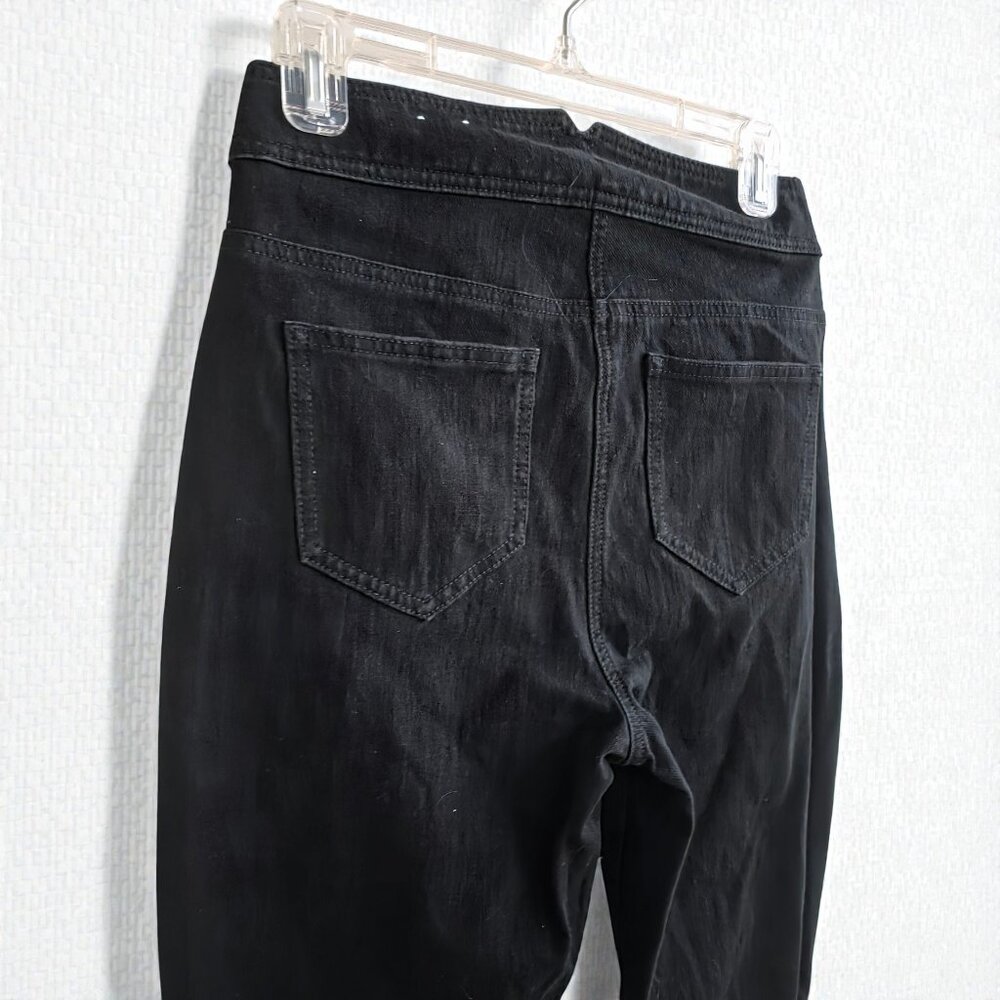 J. McLaughlin Hastings black denim high-rise skinny jeans gold button sailor - Picture 6 of 8